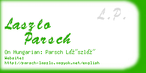 laszlo parsch business card